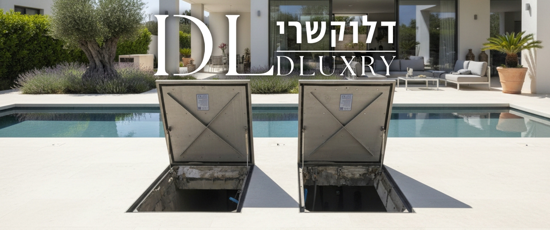 DLUXRY דלוקשרי - מוצרי נירוסטה לבריכה, חצר ולבית - מכסה הידראולי לחדר מכונות